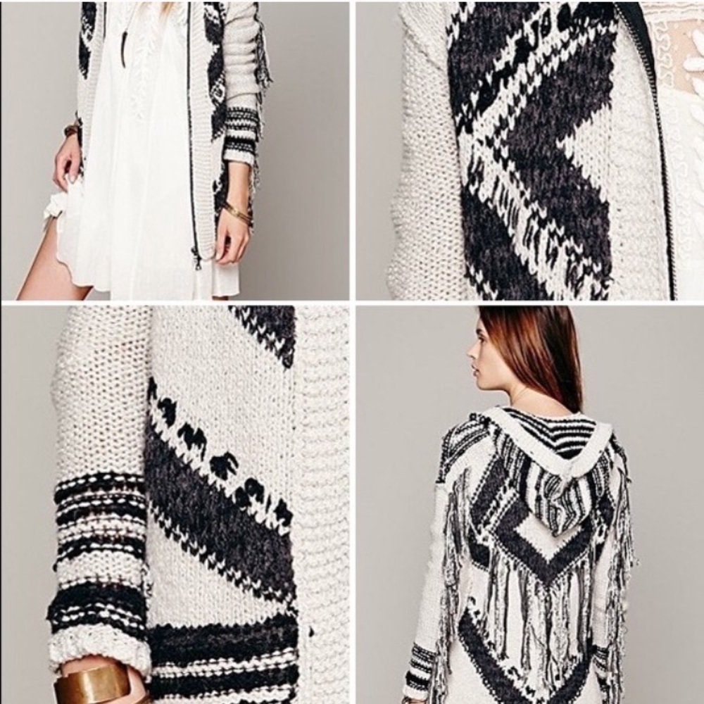 ❌ Sold ❌ People Geo Fringed Cardigan